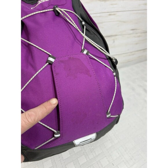 North Face Jester Backpack Hiking Camping Bag Purple Gray Womens Girls sleeping main image 9